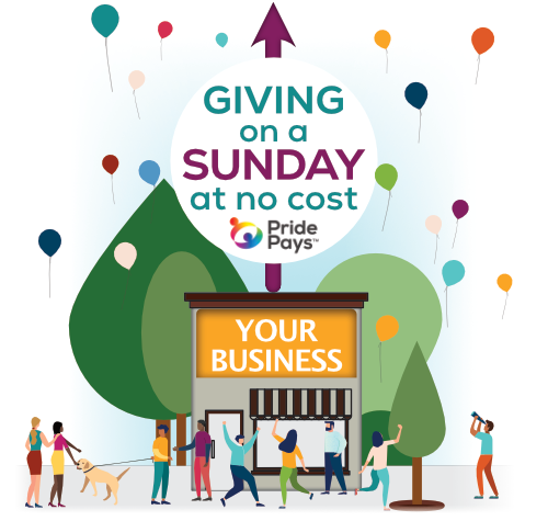 Businesses can give back everyday with PridePays at no cost. Go beyond Giving Tuesday.