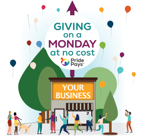 Businesses can give back everyday with PridePays at no cost. Go beyond Giving Tuesday.